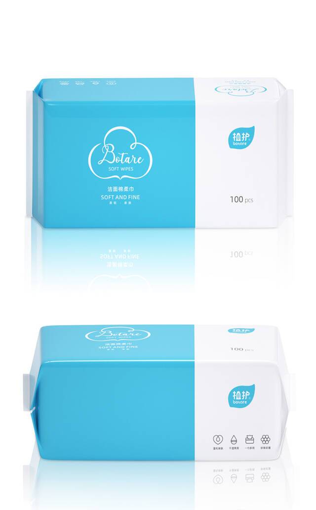 植护棉柔巾干湿两用一次性植护棉柔巾洁面卸妆巾30抽*10包-小树熊母婴
